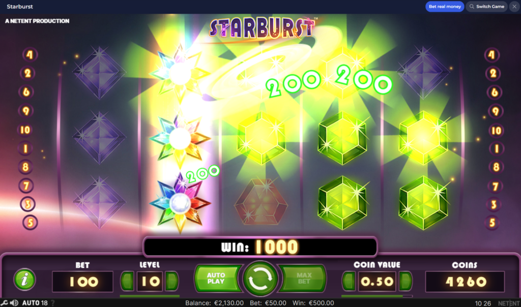 Starburst Slots Big Win