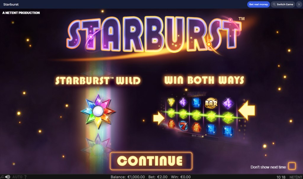 Starburst By NetEnt

