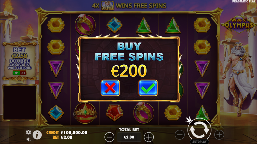 Gates of Olympus by Pragmatic Play Game Feature