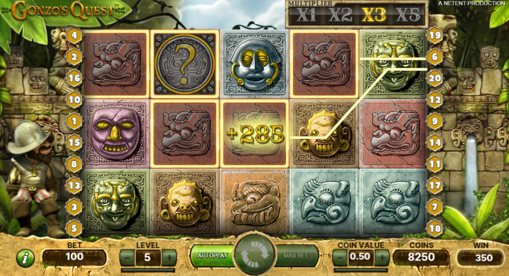 Gonzo’s Quest by NetEnt Feature