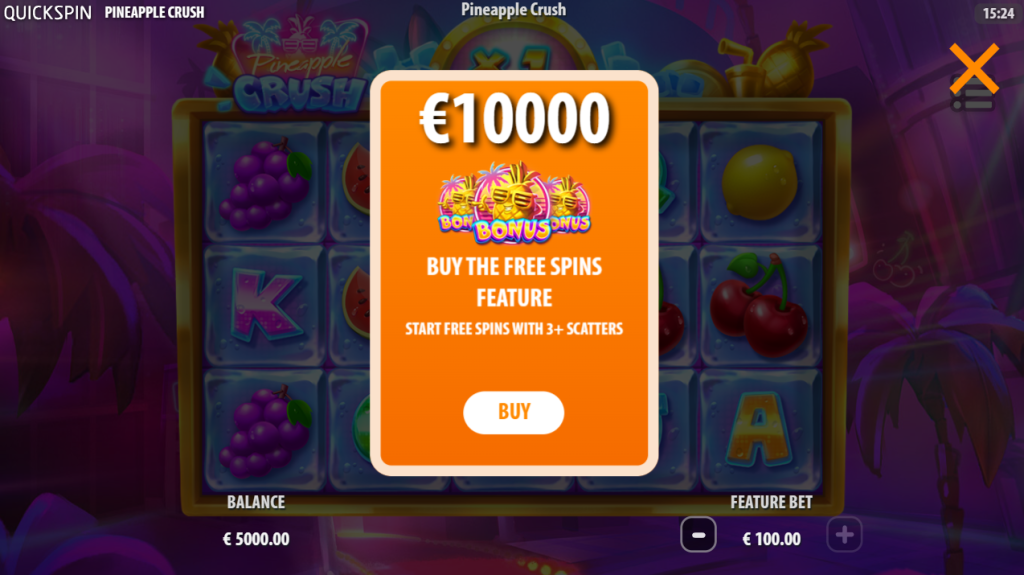 Pineapple-Crush-Bonus buy Feature