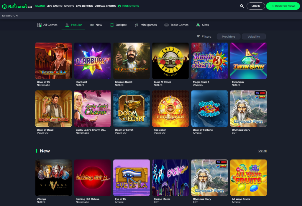 National Bet Casino Slots