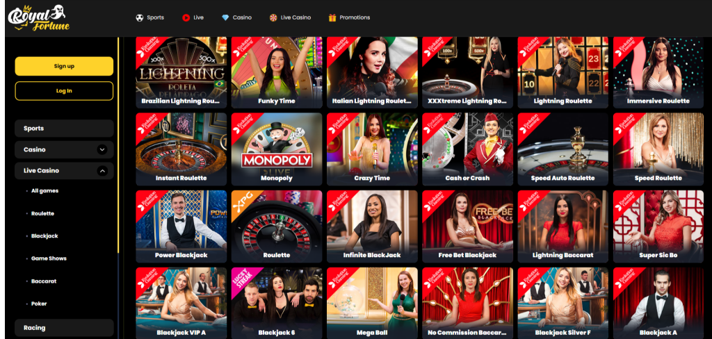 Royal Fortune Live Casino