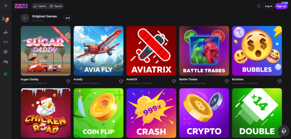 Memo Casino Original Games