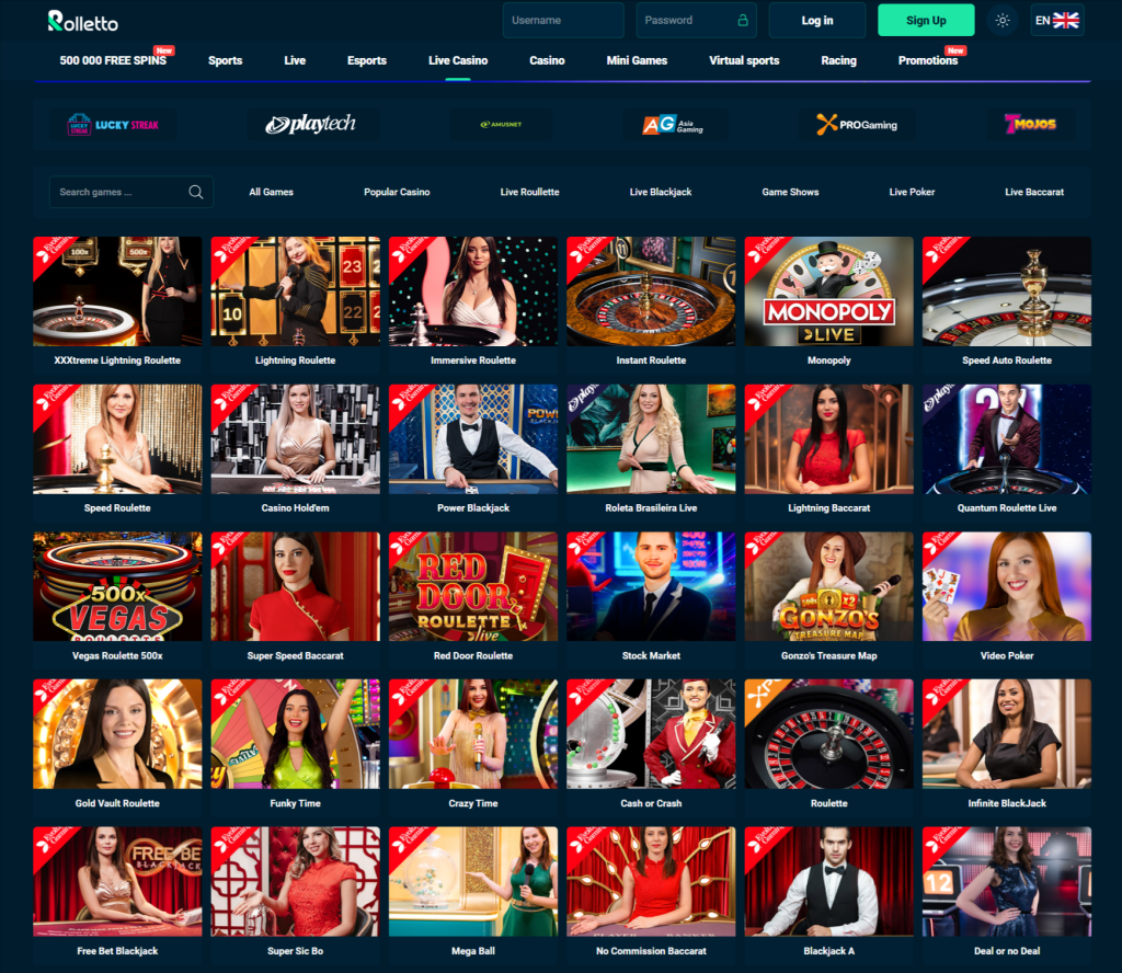 Rolletto Casino Live 