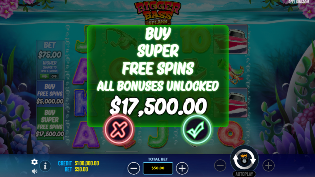 Bigger Bass Splash Bonus Buy Options